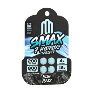 modus smax 7oh tablets 800mg 4ct blue razz
