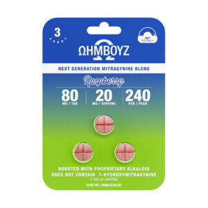 ohmboyz mitragynine tablets 240mg 3ct raspberry