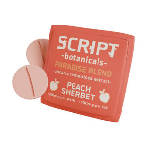 script botanicals cats claw 200mg tablets 2ct peach sherbert