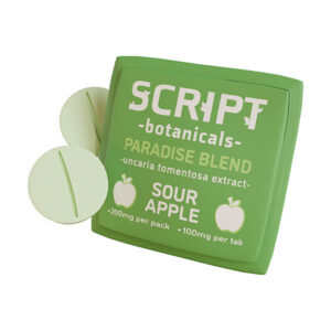 script botanicals cats claw 200mg tablets 2ct sour apple