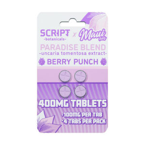 script botanicals maui labs cats claw 400mg tablets 4ct berry punch