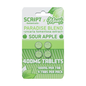 script botanicals maui labs cats claw 400mg tablets 4ct sour apple