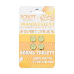 script botanicals maui labs cats claw 400mg tablets 4ct sweet citrus