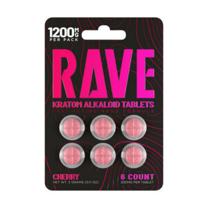 rave kratom 1200mg tablets 6ct cherry