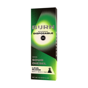 burn hemp lava blend disposable 2g sour diesel