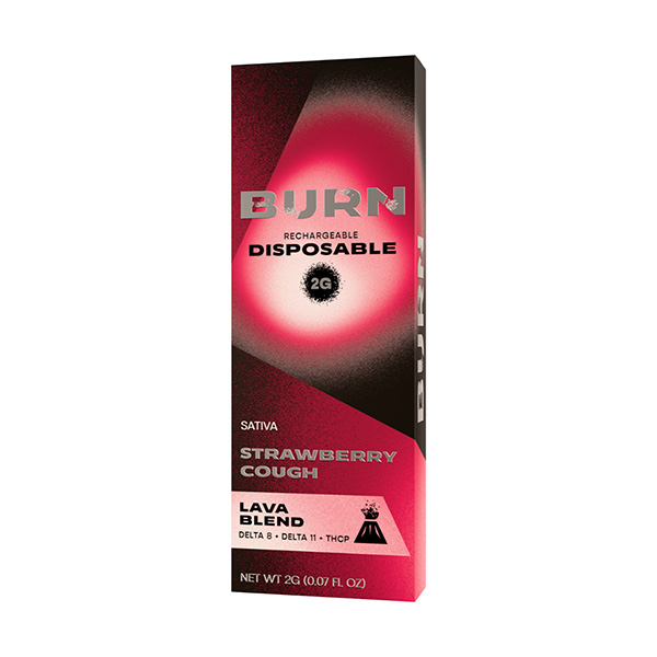 burn hemp lava blend disposable 2g strawberry cough