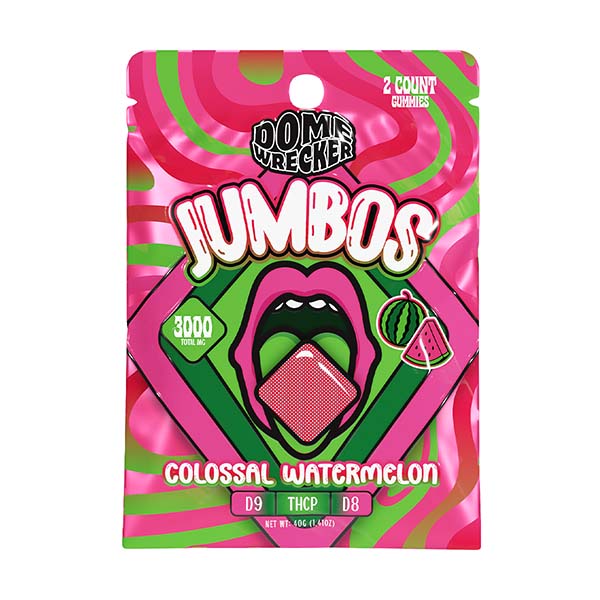 dome wrecker jumbos 3000mg 2ct gummies colossal watermelon