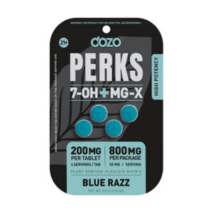 dozo perks 7oh mg x 800mg 4ct tablets blue razz