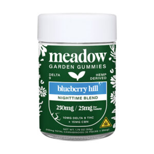 meadow garden gummies 250mg nighttime blend blueberry hill