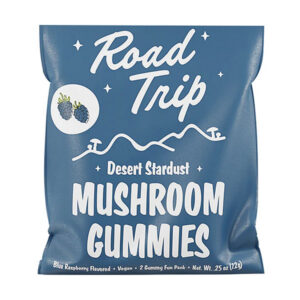 road trip desert stardust mushroom gummies 2ct blue raspberry