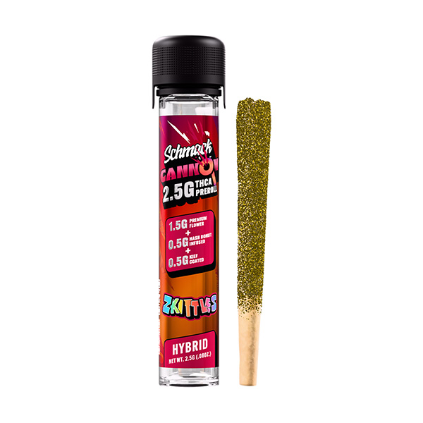 schmack cannon 2.5g hash holes zkittles