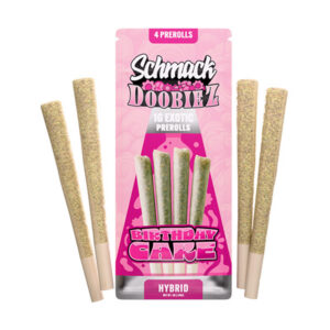 schmack doobiez 1g 4ct pre roll birthday cake