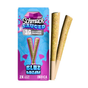 schmack sauced 3g 2ct pre rolls blue dream new
