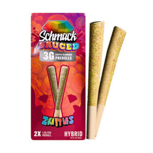 schmack sauced 3g 2ct pre rolls zkittles new