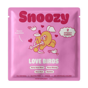 snoozy love birds gummies 2ct peach