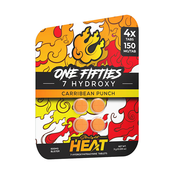 straight heat one fifties 7oh tablets 600mg 4ct carribean punch