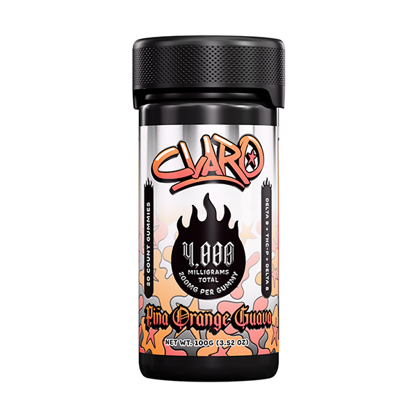 claro 4000mg 20ct gummies pina orange guava