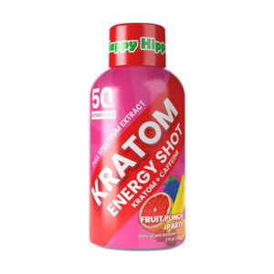 happy hippo kratom energy shot 2oz 50mg fruit punch party