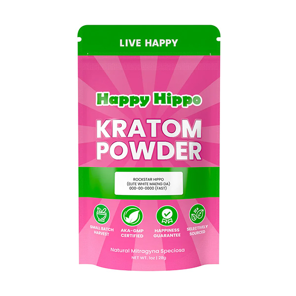 happy hippo kratom powder rockstar hippo white maeng da