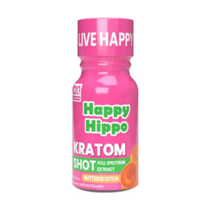 happy hippo kratom shot 10ml butterscotch 120mg