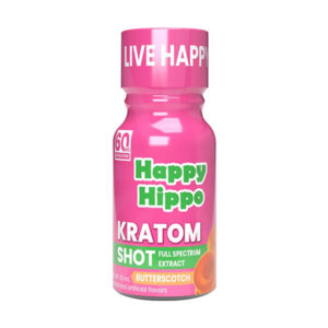 happy hippo kratom shot 10ml butterscotch 60mg