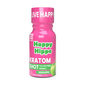 happy hippo kratom shot 10ml sour apple 120mg