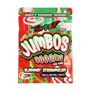 hixotic trapd out jumbos 3000mg 2ct gummies slamminstrawmelon