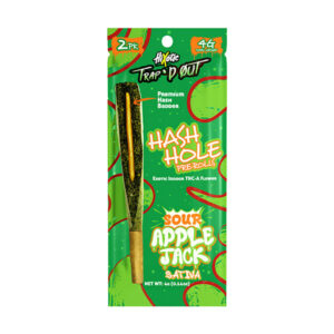 hixotic trapd out thca hasholes 2g 2ct sour apple jack