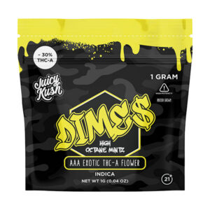 juicy kush dimes 1g thca flower high octane mintz