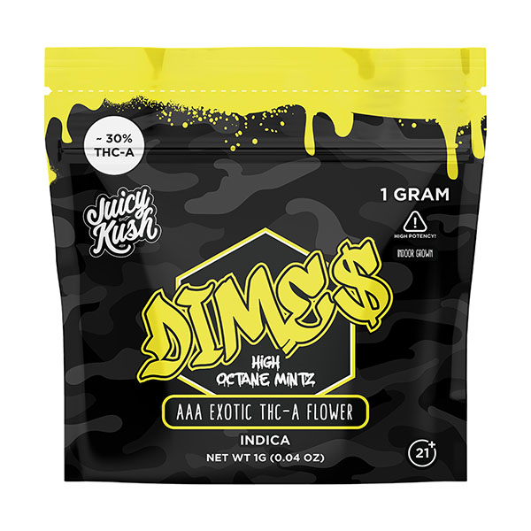 juicy kush dimes 1g thca flower high octane mintz