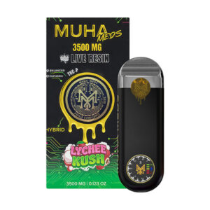 muha meds live resin 3.5g disposable lychee kush 2