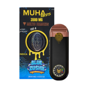 muha meds melted diamonds 3.5g disposable blue zushii 2