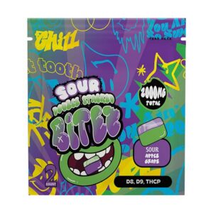 ocho extracts double stacked bitez xl 4000mg gummies sour apple grape