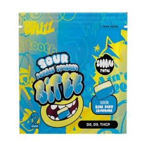 ocho extracts double stacked bitez xl 4000mg gummies sour blue razz lemonade
