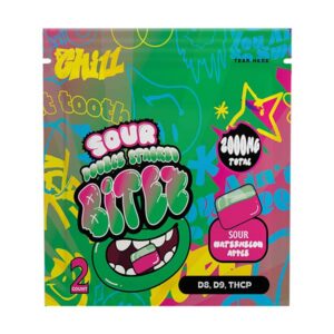 ocho extracts double stacked bitez xl 4000mg gummies sour watermelon apple
