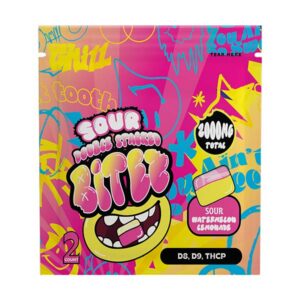 ocho extracts double stacked bitez xl 4000mg gummies sour watermelon lemonade
