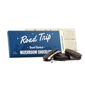 road trip desert stardust mushroom chocolate bar cookies and cream