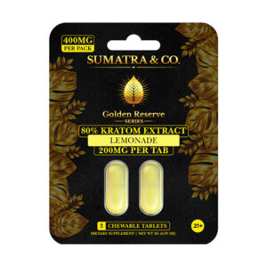 sumatra co golden reserve kratom tablets 400mg 2ct lemonade