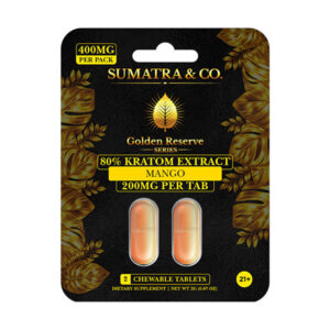 sumatra co golden reserve kratom tablets 400mg 2ct mango