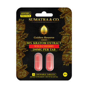 sumatra co golden reserve kratom tablets 400mg 2ct wild cherry