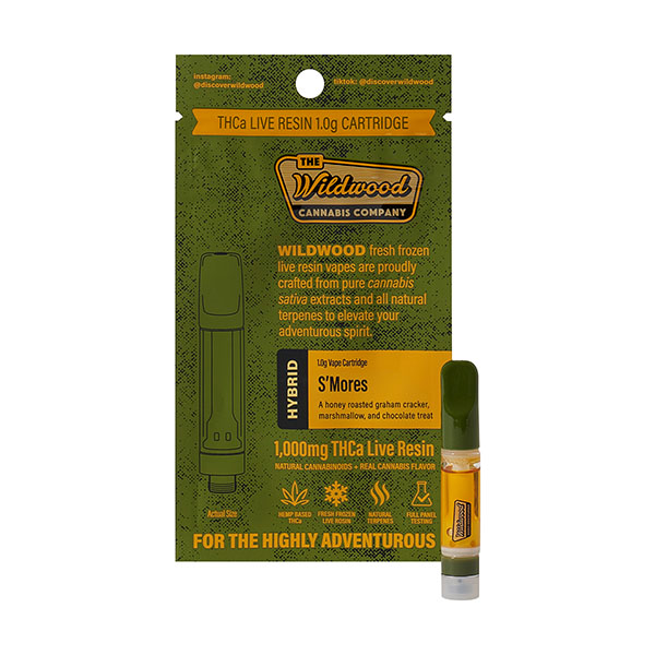 wildwood thca live resin 1g cartridge smores