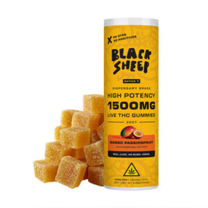 black sheep live thc gummies 1500mg 30ct mango passionfruit