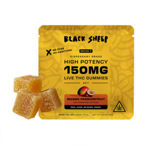 black sheep live thc gummies 150mg 3ct mango passionfruit