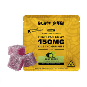 black sheep live thc gummies 150mg 3ct sour grape