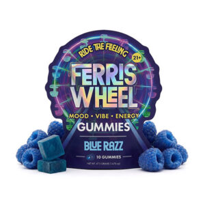 ferris wheel kanna gummies 10ct blue razz