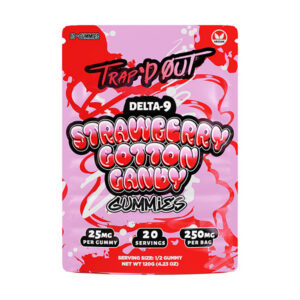 hixotic trapd out d9 gummies 250mg 10ct strawberrycottoncandy