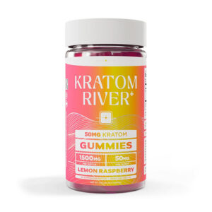 kratom river 1500mg kratom gummies 30ct lemon raspberry