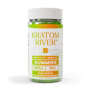 kratom river 1800mg kratom kava gummies 30ct fuji apple