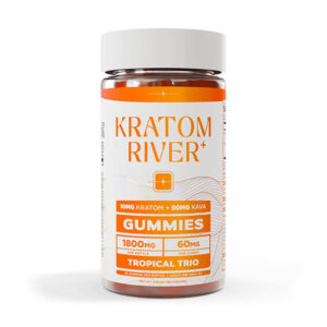 kratom river 1800mg kratom kava gummies 30ct tropical trio