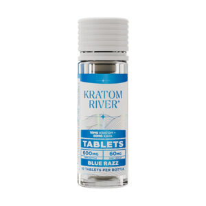 kratom river 600mg kratom kava tablets 10ct blue razz